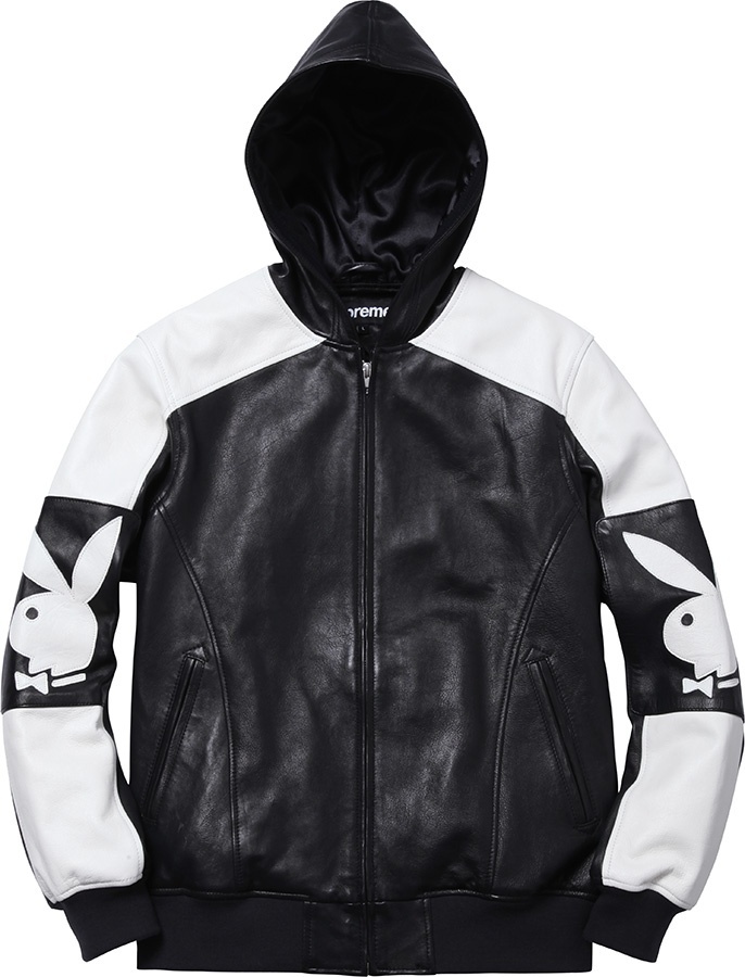 Supreme/Playboy® Hooded Leather Jacket view 2
